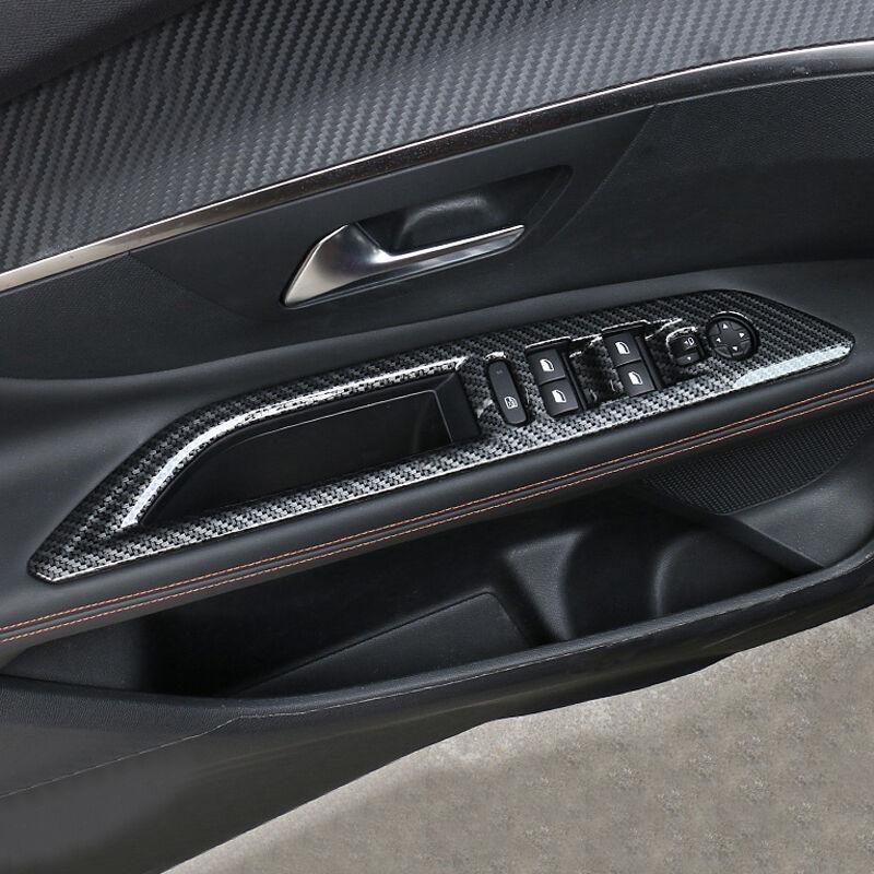 For Peugeot 3008 5008 GT 2017 2018 2019 2020 2021 2022 2023 Accessories Car Door Window Glass Lift Switch Button Cover