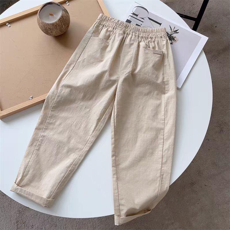 Мальчиковые брюки летняя одежда детские тонкие брюки хлопковые мальчиковые прямые повседневные брюки летние брюки от комаров 110