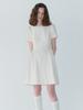 Etmont Shirring Flare Mini Dress, Ivory