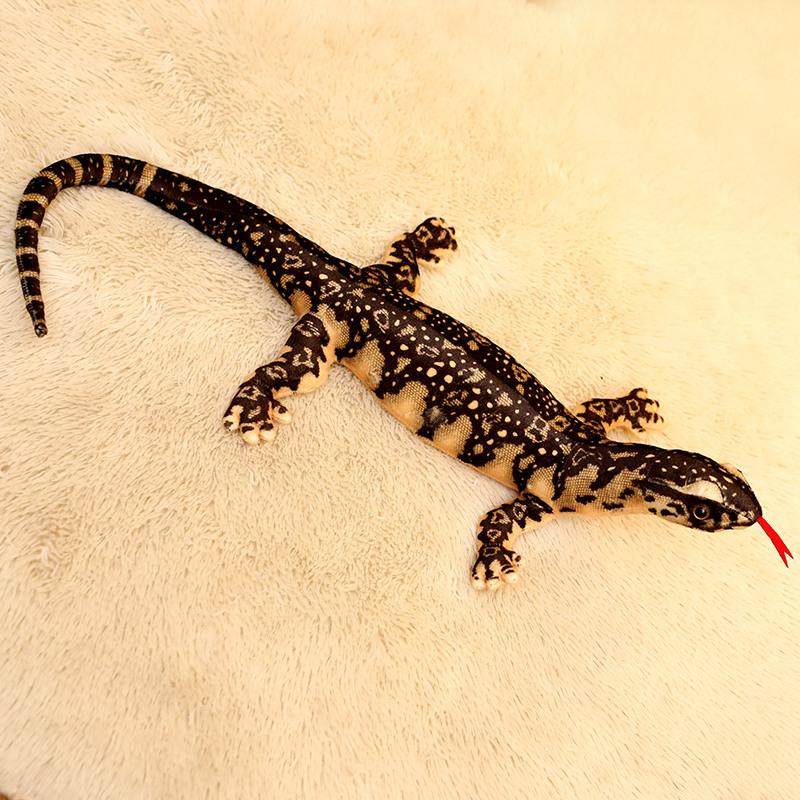 75cm Lebensechte Reptil Eidechse Puppe Plüschtier Echtes Wildtier Langer Schwanz Braun Grün Plüschtier Plüsch Jungen Mädchen Männer Geschenk 75cm About 75cm