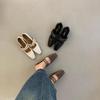 2025 Spring New with Skirt Women's French Feeling Thick Heel Square Head Mary Jane Shoes Small Shallow Mouth Evening Shoes