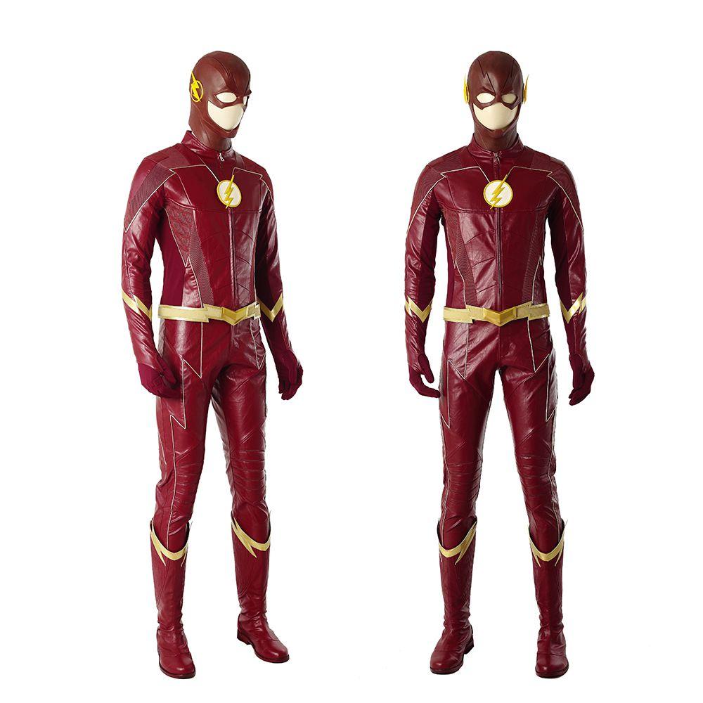 The Flash Season 4 Cosplay Barry Allen Costume Premium Quality Fancy Dress Men Halloween