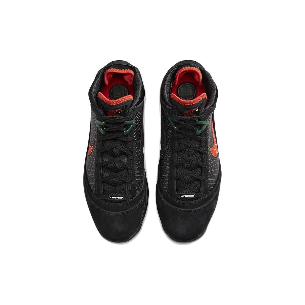 Mens Florida A&M University X Nike LeBron 7 Retro Rattlers Men Sneakers Black Team-Orange Gorge-Green DX8554-001