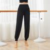 Women's Black Modal Dance Pants, Loose Harem Style, Body Shaping, Ideal for Art School and Modern Dance Practice, 220g.