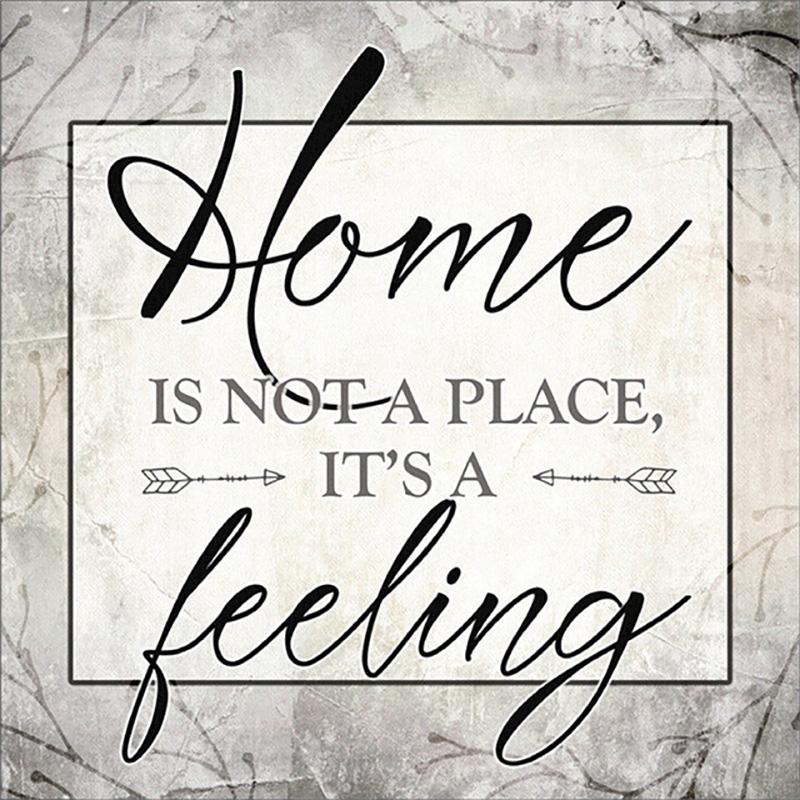 5D-Diamant-Malerei zum Selbermachen;TRAUTES HEIM, GLÜCK ALLEIN"; Volle quadratische Bohrer-Diamant-Stickerei, Textbild, Strass-Mosaik, Heimdekoration