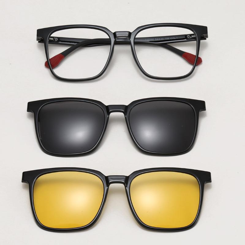 TJ2190 Unisexová sada slunečních brýlí tři v jednom s magnetickým polarizačním klipem