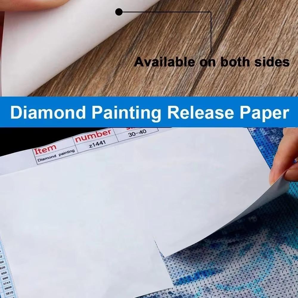 100/200Pcs Dustproof Diamond Painting Release Paper Stain-proof Double-Sided Double-Sided Release Paper White Cover