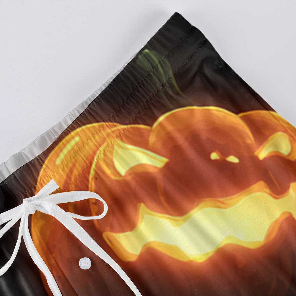 Herren Strick Halloween Print Tasche Freizeithose Schlafanzughose