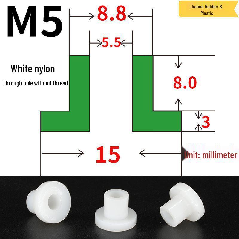 T-förmige Nylon-Dichtungsscheibe M3-M35 Gewinde Isolierabstandshalter