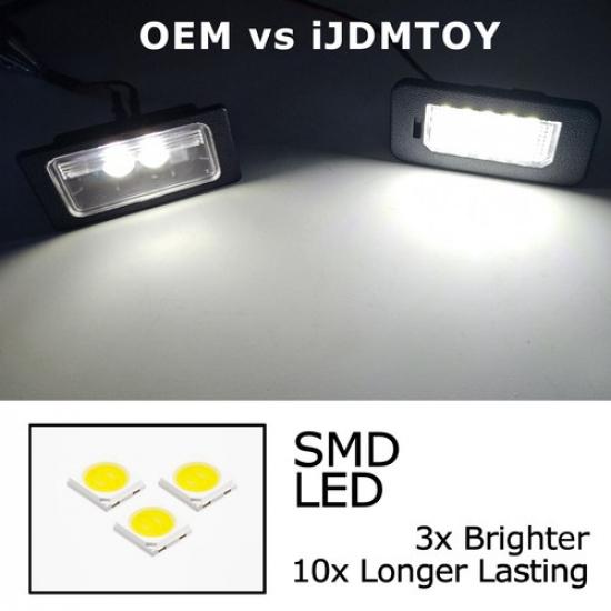 18-SMD 3x Brighter Xenon White Full LED License Plate Light For Tesla CyberTruck