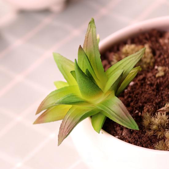 Mini Künstliche Sukkulenten Realistische Fake Kleine Kakteen Pflanzen Bunte Kunststoffe Beflockte Topflose Pflanzen für Garten Blumentopf Küche Heimdeko