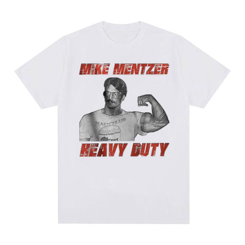 2025 Summer Vintage Mike Mentzer Graphic Man Bodybuilder Print Short Sleeve Men's 100% Pure Cotton Printed T-shirt Streetwear