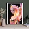 5D DIY Diamond Painting Angel Girl Wings Full Circle Square Diamond Mosaic Embroidery Picture New Product Color Home Decoration