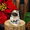 Four Cart Cute Handmade Glass Craft "Sitting Bear" x 3-Piece Set