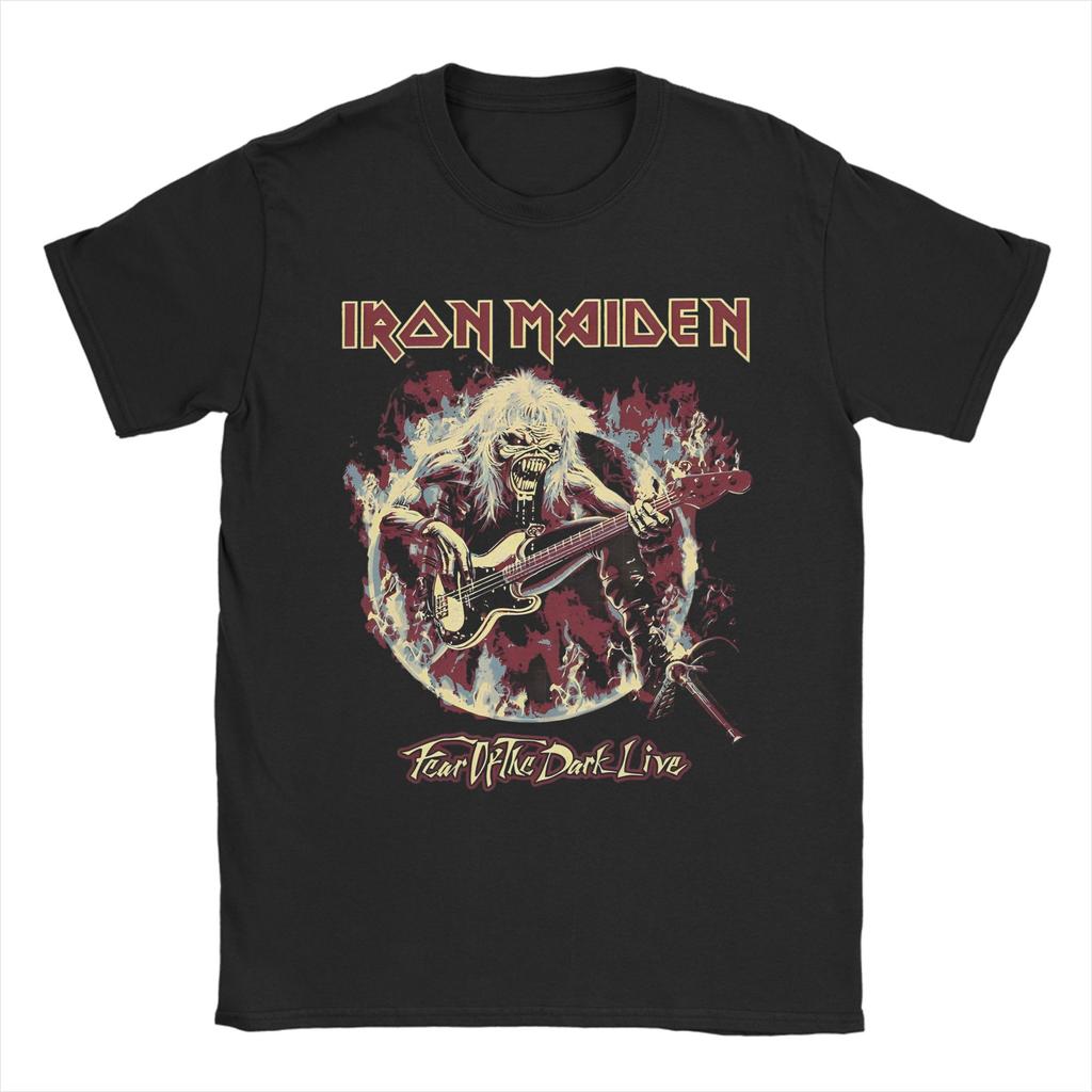 Fears Of The Darks T-Shirts for Men Women I-Iron M-Maidens  Cotton Tee Shirt Crewneck Short Sleeve T Shirts Plus Size Clothing