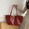 Yogodlns Large Capacity Tote Bag Women's Commuter Shoulder Bag Stylish Versatile Trendy Soft PU Leather Handbag and Purse