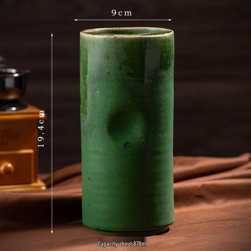 Retro Kiln-fired Ceramic Mug: Large Capacity, Creative Design