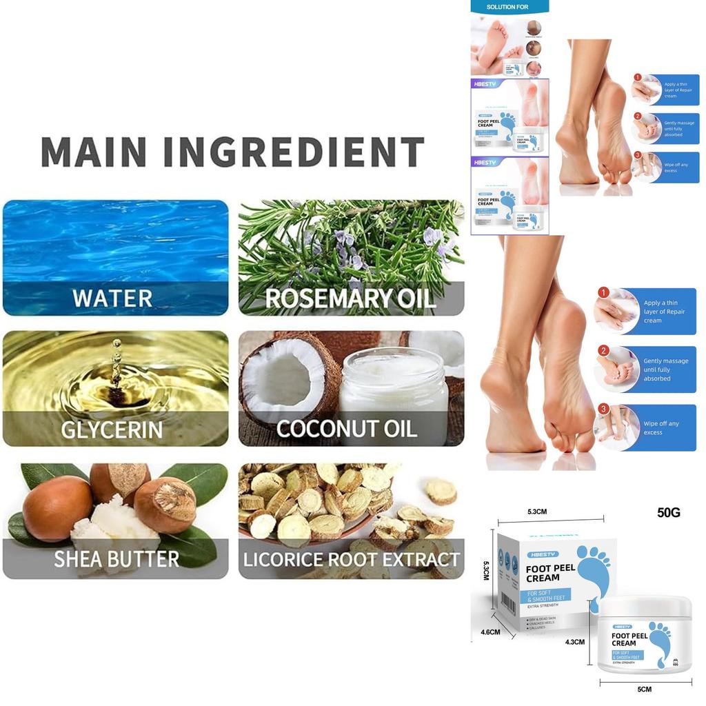Hbesty Luxurious Foot Care Cream For Dry Cracked Heels And Calluses With Herbal Scent