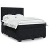 VidaXL Slatted Bed Base with Mattress Black 140x200 Cm Velvet 3290932