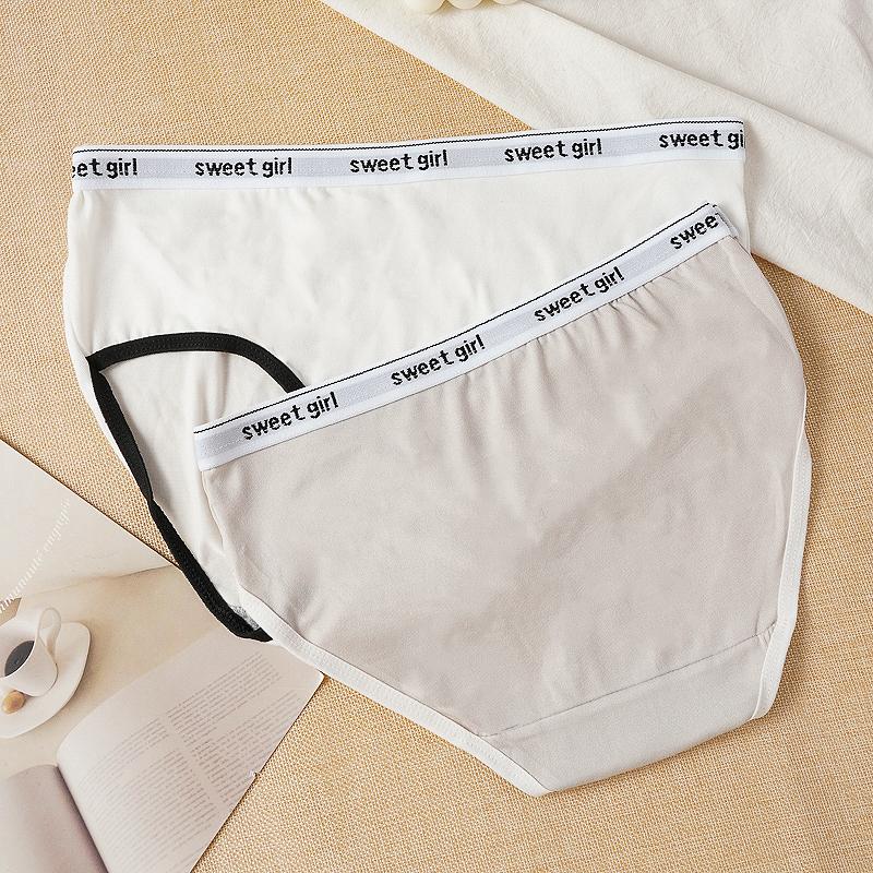 Women Anti-septic Moisture-wicki Panties Seamless Mid Waist Elastic Soft Breathable Underwear Briefs