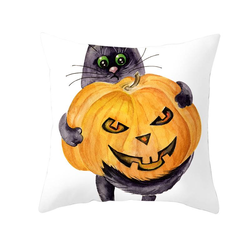 New Halloween Pumpkin Pillow Cover Home Peach Skin Home Decoration Supplies Cushion Waist Pillow Cover