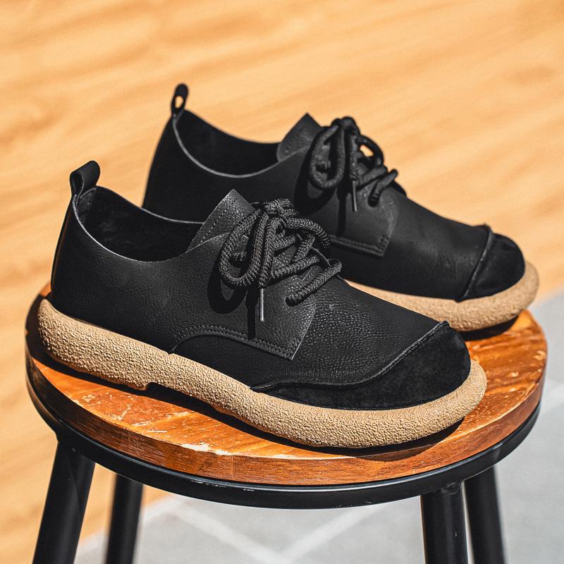 Men's Plus Size Breathable Leather Driving Shoes - Autumn Style, Non-Slip Soft Sole, Fashionable & Versatile.
