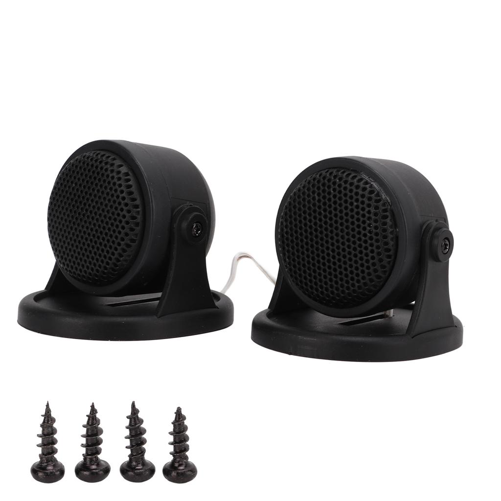 Pair Car Mini Tweeters Audio Speakers 101dB 5‑20KHz Silk Dome Black Universal with Screws
