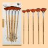 Nylon Hair Fan Brush Set for Gouache, Watercolor, Acrylic, and Oil Paint