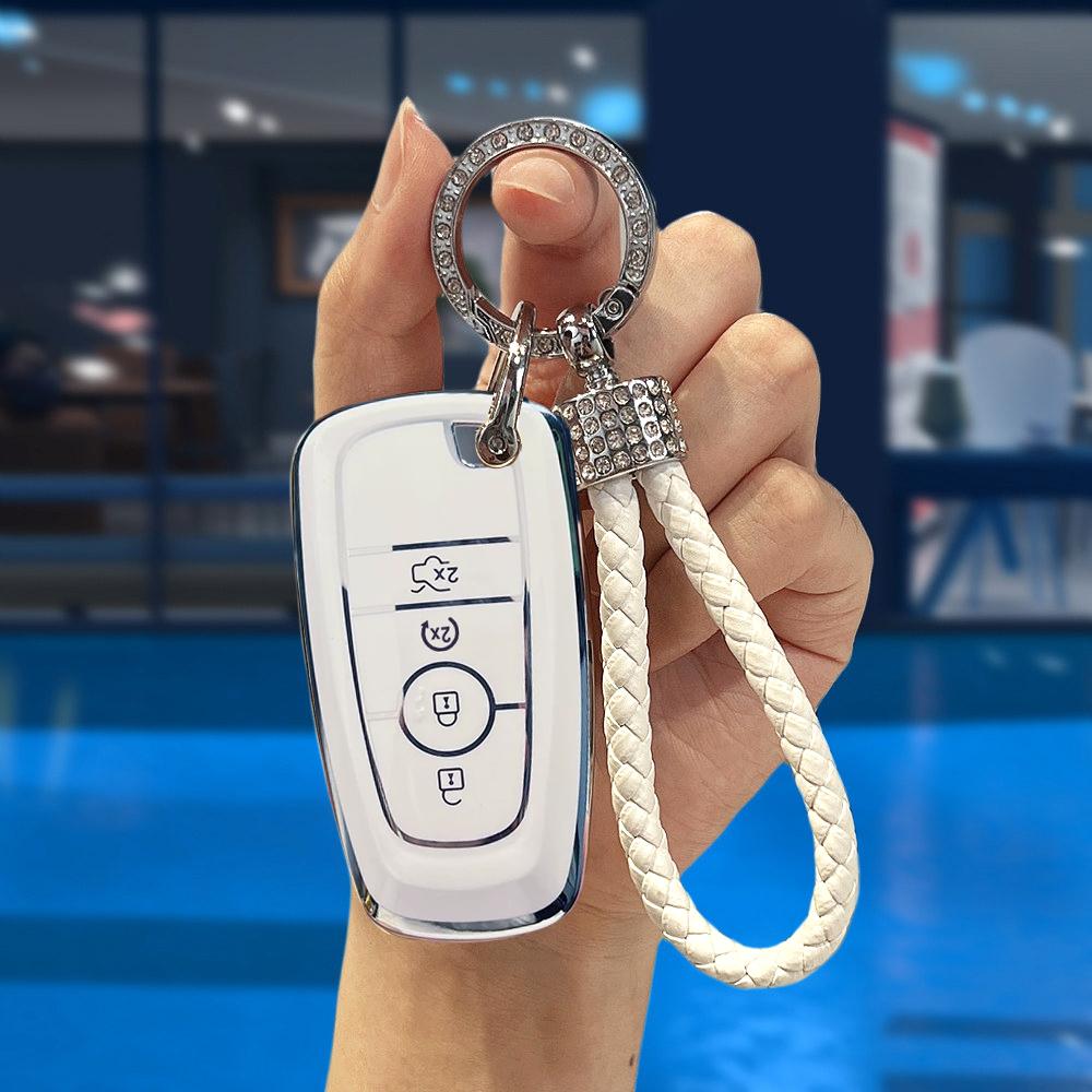 3/4/5 Buttons Soft Tpu Car Key Case Cover Shell Fob For Ford Explorer Mustang Fusion Escape F150 F250 F350 F450 F550 Ford Raptor