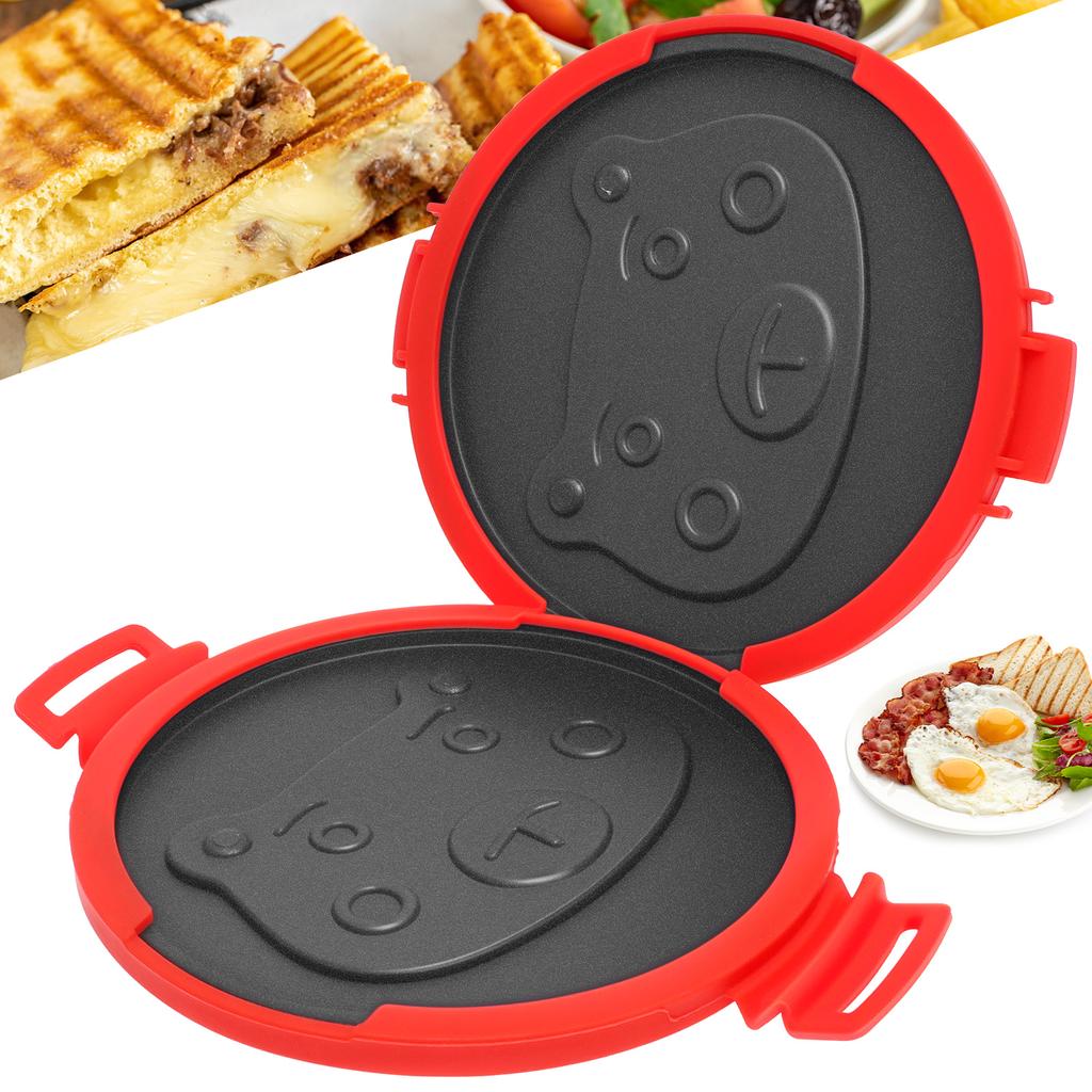 1Pc Microwave Sandwich Grill Silicone Protective Microwave Pan Nonstick Microwave Sandwich Grill for Cooking Kitchen Accessories