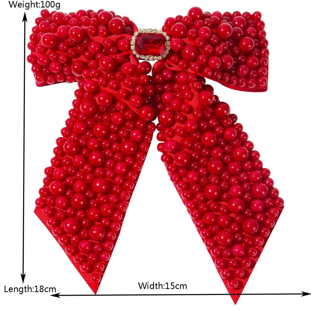 1pc Elegant Bow Hair Band Imitation Pearl Sweet Romantic Hair Clip Exquisite Gift Fashionable Women's Jewelry Hair Accessories