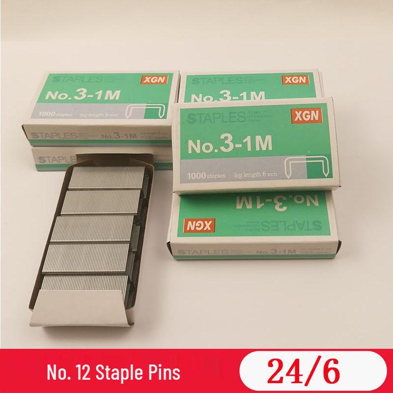 Universal 24/6 Double Row Stapler, No. 12 Standard Office Staples Included Iron