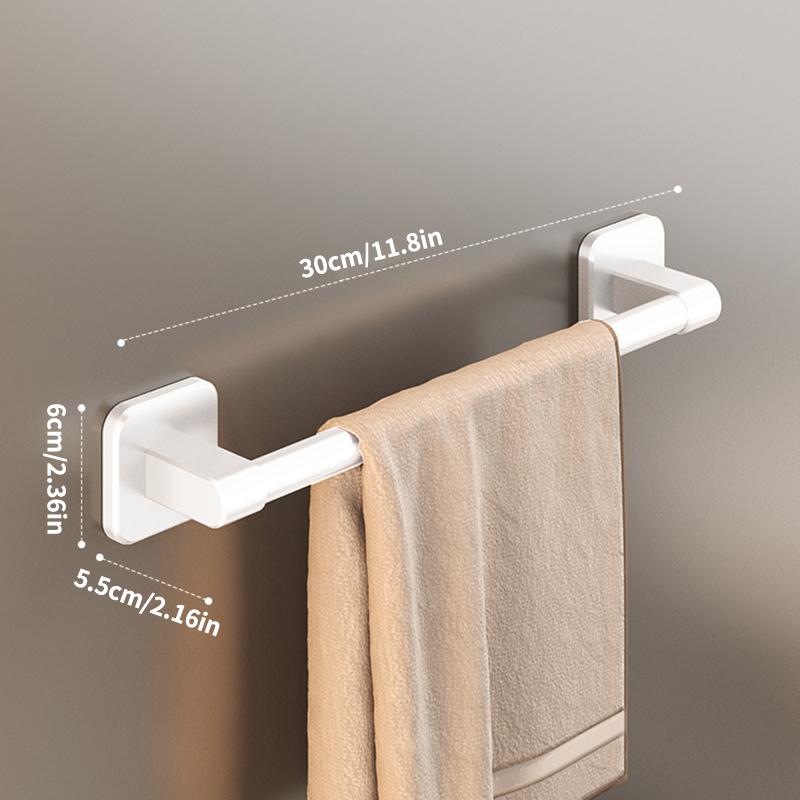 

1шт перфорация без одинарной вешалки для полотенец ванная комната полотенцесушитель штанга подвесная штанга пространство алюминиевая ванная комната кухня стеллаж для хранения 30CM белый