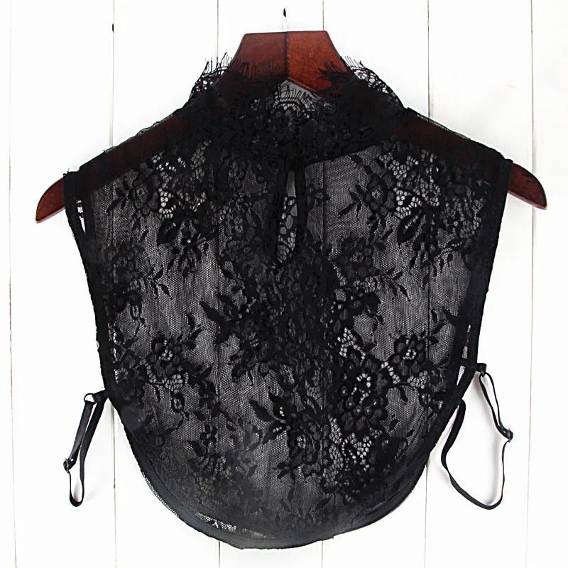 

Вышитые накладные воротники для женщин Хлопковые Регулируемые Съемные Воротники-стойки для рубашки Блузка Топ Половина рубашки Украшение