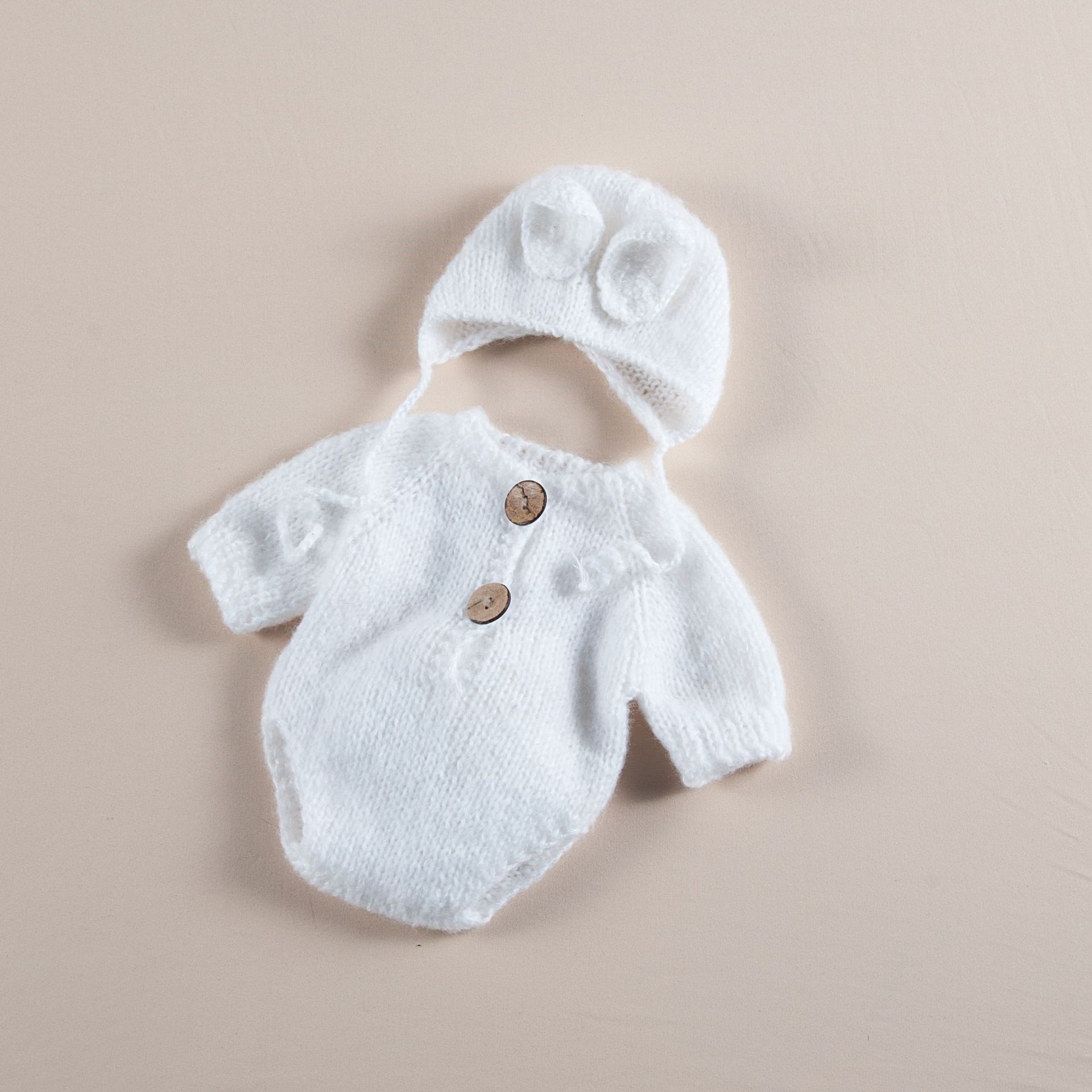 

Children s Photography Little White Rabbit Clothing Baby Milk Cotton Yarn Baby Photography Little Rabbit Clothing Set S білий