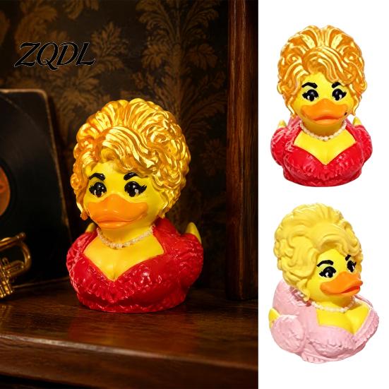 Small Desktop Accessories Cute Duck Figurine, Memorial for Music Lovers, Whimsical Room Novelty Collectible Statue Car Decor Birthday Presents Her