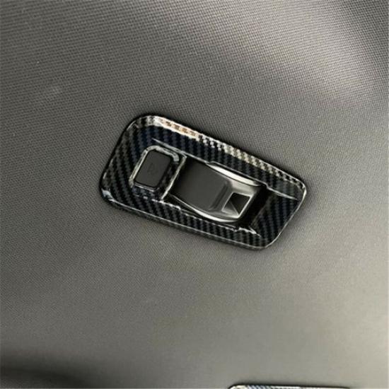 Carbon Fiber Rear Reading Light Lamp Framel Cover Trim For Toyota Sienna 2021-23