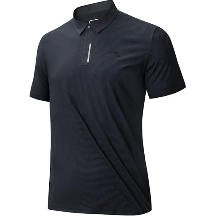 

Anta Тренировочная серия Однотонная Удобная Дышащая Универсальная Повседневная Футболка-поло с коротким рукавом Мужские топы Черный 152437146-3 M