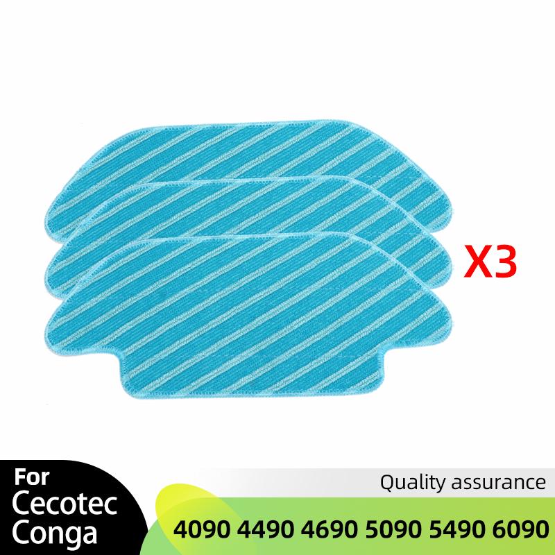 For Cecotec Conga 4090 4490 4690 5090 5490 6090 Robot Vacuum Cleaner Parts Roller Main Side Brush Hepa Filter Mop Rag Accessory