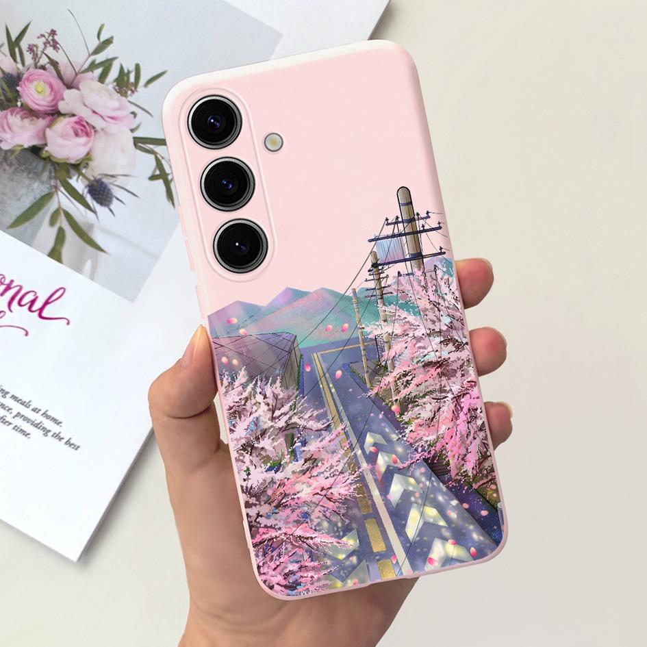 For Samsung Galaxy S24 Plus Case Lovely Yellow Duck Astronaut Matte Silicone Soft Cover For Samsung S 24 S24 Ultra S24+ 5G Funda