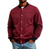 Men's Baseball Jacket Zip-Up Long Sleeve Casual Fall Winter Outerwear