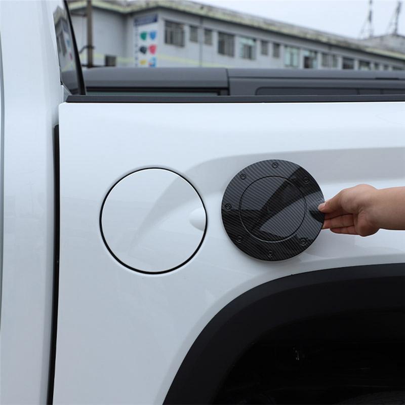 Tank Cover Stickers For Toyota   Accessories ABS Carbon Fiber