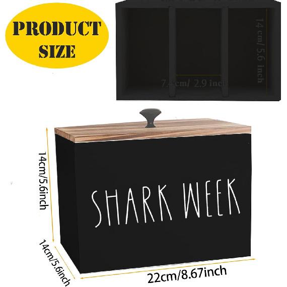 Tampon Holder for Bathroom,Farmhouse Bathroom Organizer,Rustic Wood Bathroom Storage Bin with Lid,Wood Movable Partition Feminine Product Organizer