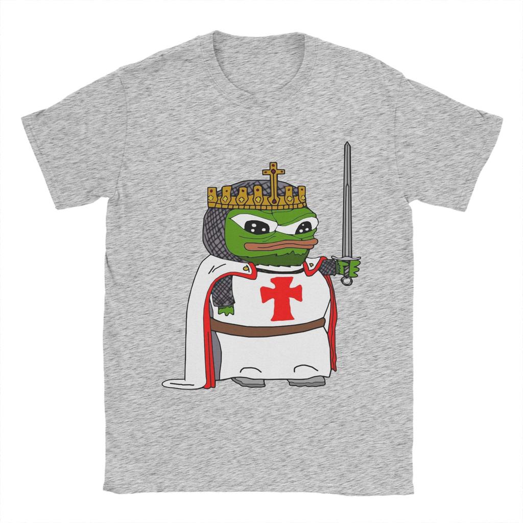 P-Pepe Knight's Templar Apu T-Shirt for Men  Creative 100% Cotton Tee Shirt O Neck Short Sleeve T Shirt Plus Size Clothing