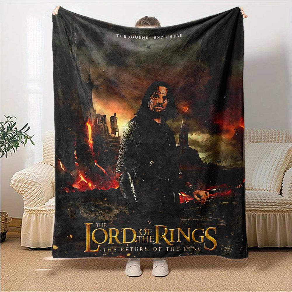 1pc Journey Ends Here Return Of The King Flannel Blanket - Soft Warm Throw for Home, Office, TravelL1347