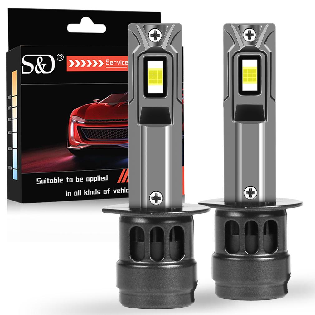 2 Stück 30000LM H7 LED-Scheinwerferlampen Mini Turbo H11 LED H8 H1 9005 HB3 9006 HB4 Auto-Nebelscheinwerfer Scheinwerfer Auto Plug&Play Lampe 6500K Weiß