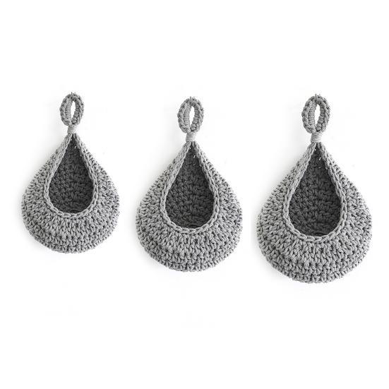 3 ks ručně tkaná síť na ovoce Ptačí hnízdo Stylové jemné zpracování Síťová taška s dlouhou životností Prostorné úložné řešení