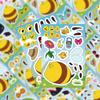 Creative Bee Cartoon Stickers Set - 8 Sheets for Phone Cases & Notebooks