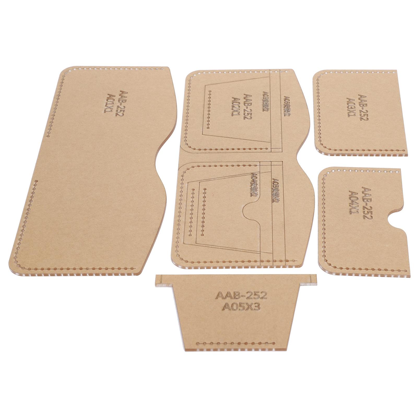 

5 шт. Акриловый шаблон Короткий кошелек Сделай сам Ручная работа Кожаный узор Форма Инструменты для рукоделия