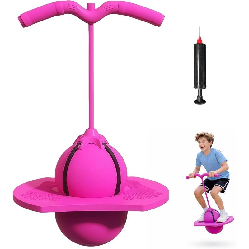 Palla Pogo per Bambini Adolescenti Adulti, Palla Rimbalzante da Equilibrio con Maniglia, Divertente Giocattolo per Esercizio Indoor Outdoor, Allenamento Coordinazione Fitness Palla Rimbalzante